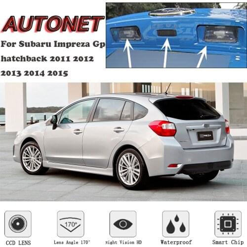 AUTONET Backup Rear View camera For Subaru Impreza Gp hatchback 2011 2012 2013 2014 2015 Night Vision license plate camera
