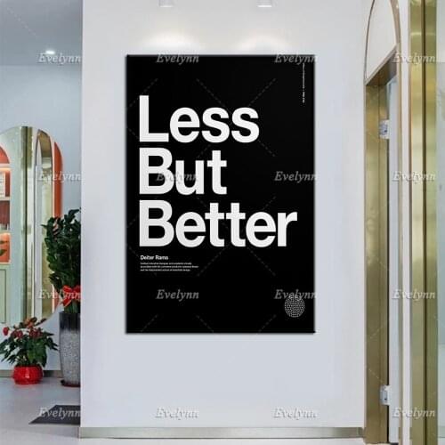 Less But Better Poster,Helvetica,Deiter Rams, Quote,Apple, Braun,Modern Art, Architecture, Industrial Design,Home Decor Prints