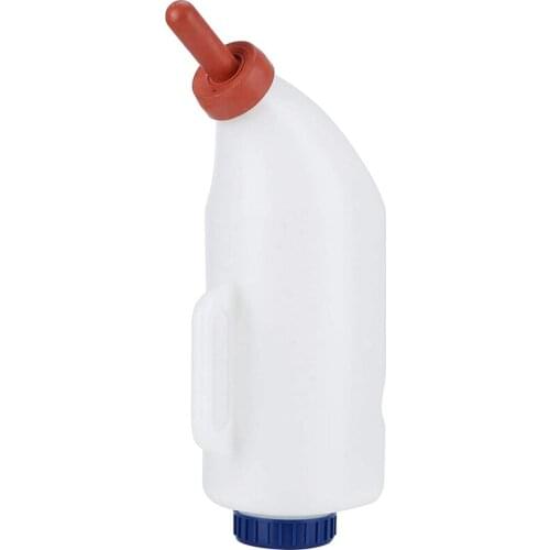 Practical Calf Milk Bottle, Rubber Nipple Calf Feeder Bottle, Plastic+Rubber 4L Detachable Farm Cattle for Calf Calves