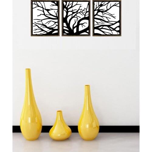 Wood pattern Home decoration and office decoration wood framed laser cut table