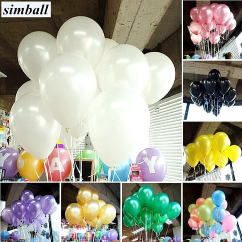 White Balloons 100pcs/lot 10 Inch Thick 1.5g Latex Balloons Inflatable Wedding Decoration Air Balls Kids Birthday Party Supplies