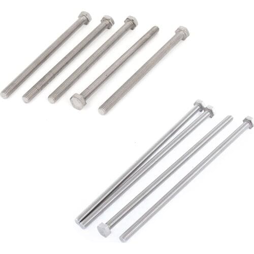 SHGO HOT-M6 x 150mm Fully Threaded Stainless Steel Hex Head Screw Bolt 4 Pcs