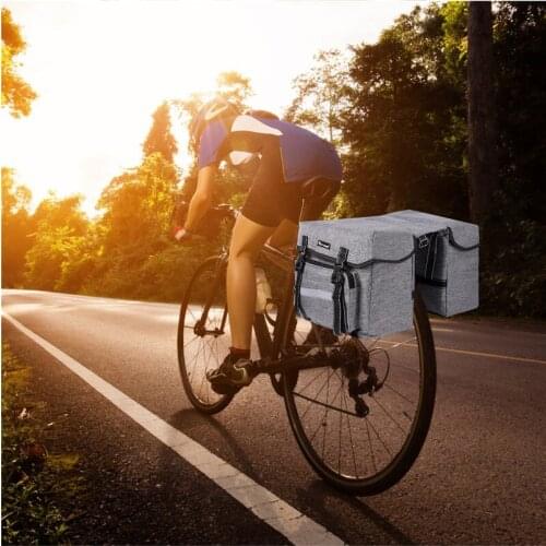 WEST BIKING 25L Large Capacity Bicycle Rear Seat Bag Rain Cover Outdoor Cycling MTB Road Bike Rear Seat Trunk Double Pannier Bag