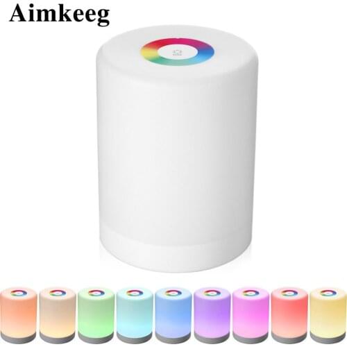 USB variable color night light RGB touch sensor light rechargeable dimming bedroom living room childrens room decorative lights