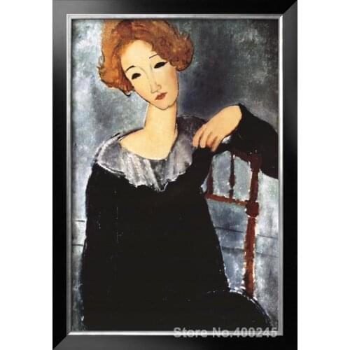 Woman Paintings by Amedeo Modigliani Woman with Red Hair Bedroom decor High quality