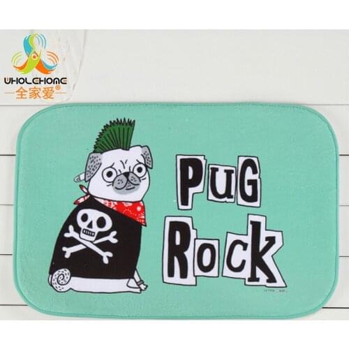 Anti-slip Polyester Floor Mat Carpet Modern Doormat Dog Puppy Durable Home Textile Living Room Bathroom Bedroom 40x60CM 1 PCS