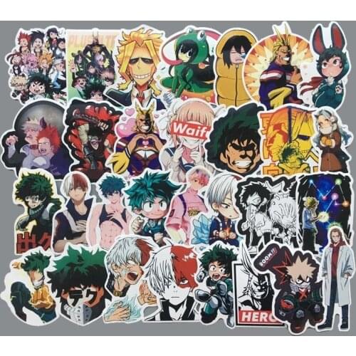 73 PCS My Hero Academia Anime Sticker Skateboard Waterproof Trolley Case Laptop Skateboard Stickers Toys Gifts For Kids 2019
