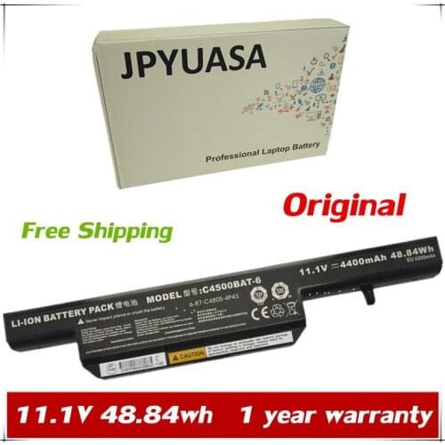 7XINbox 11.1V 4400mAh Genuine C4500BAT-6 Laptop Battery For Clevo C4100 C4500 C4500Q C5100Q C5500Q B4100M B4105 6-87-C480S-4P4