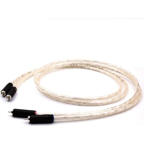 Hifi audio Liton silver plated dual filter ring fever audio signal cable Line Silver RCA plug Audio Cable