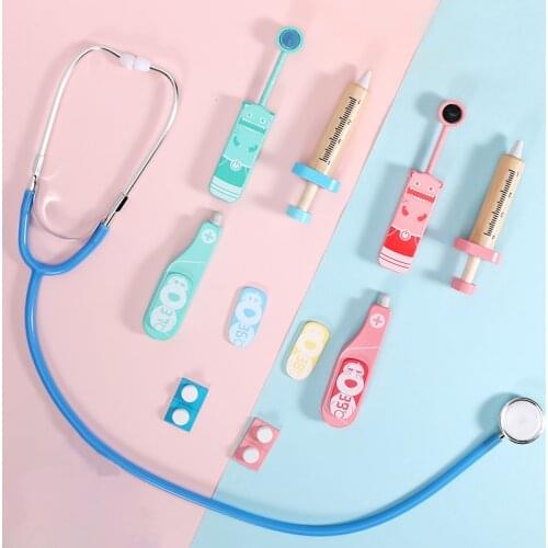 Kids Pretend Play Doctor Toys Stethoscope Science Hospital Medical tools Simulation Nurse Role Play Game Educational Toys girls