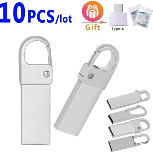 10pcs/lot Free Logo USB Flash Drive 128GB 64GB 32GB 16GB Pen Drives Pendrive Memory USB Stick 2.0 Key USB Pen Disk