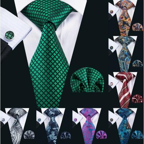 Men Tie Paisley 100% Silk Necktie Gravata Neckwear Barry.Wang Fashion Set Ties For Men Formal Wedding Party Business US-1608