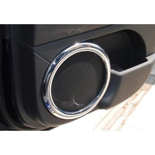 Chromed ABS Plastic Interior 4PCS Horn Loudspeaker Decorations Trim For Jeep Compass 2011 2012 2013 2014 2015