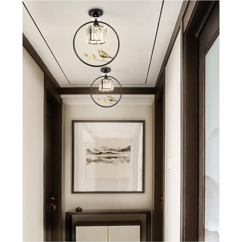 Ceiling chandelier modern simple living room dining hall hallway circular bird ceiling lamp indoor lighting