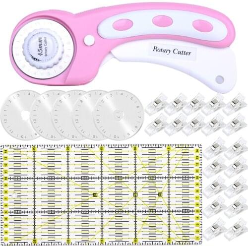 LMDZ Leather Craft Tool 45mm Rotary Cutter Leather Cutting Tool Fabric Cutter Circular Blade DIY Patchwork Sewing Tools