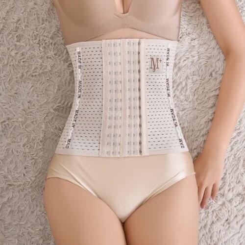 Hot Waist Trainer Belt Corsets Steel Boned Body Shaper Women Postpartum Belly Band Corset Bustiers Breathable Modeling Strap