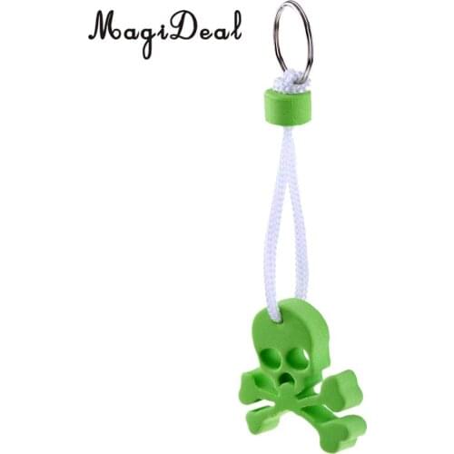 MagiDeal Portable Lightweight EVA Foam Floating Keyring Keychain Sailing Kayak Boat Water Buoy Float - Skull Skeleton Shape