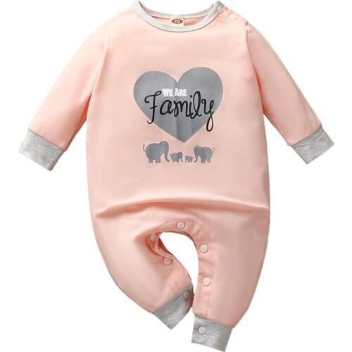 Fashion Cute Newborn Rompers Baby Child Heart Letter Print Romper Outfits Boys Girls Rompers Baby Clothing