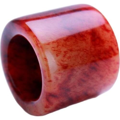 Natural jade China natural Bloodstone zaopi red BanZhi jade BanZhi jade ring