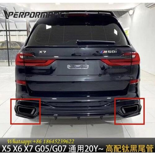 NEW x5 g05 tips x6 g06 x7 g07 exhaust tips for x5 x6 x7 titanium alloy mufflers black