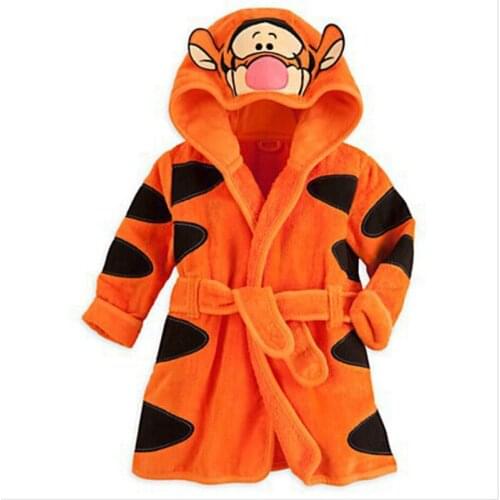 Autumn Winter Children Pijama Infantil Tiger Pooh Kids Warm Mickey Boys Pajama Girls Pyjamas Girls Animal Flannel Sleepwear Robe
