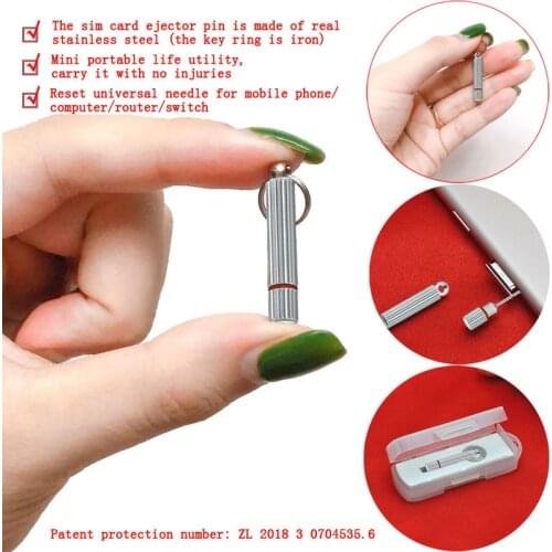 Portable Stainless Sim Card Tray Pin Eject Removal Tool Needle Opener Ejector Card Remover Tools Pin Needle Replacement Parts