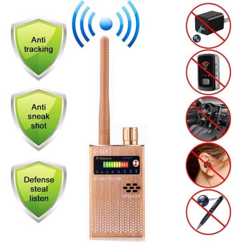 RF Signal Detector Professional radio frequency detection device GSM Bug GPS Tracker Wireless Signal Finder Detector
