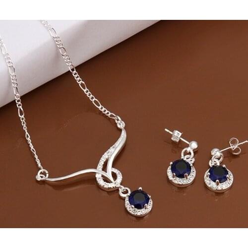 S597 925 sterling silver jewelry set, fashion jewelry set necklace earring /axqajoxa gnuapfba