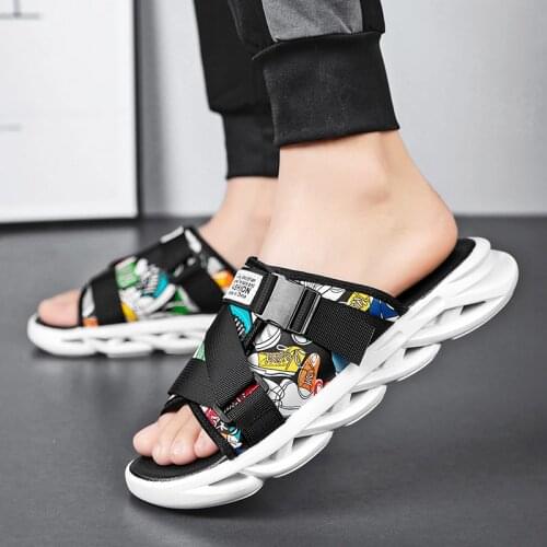 Original Designer Summer Slippers Men Home Indoor Slides for Mens Shoes Comfort Flat Sole Non-slip Flip-flops Trend Beach Shoes