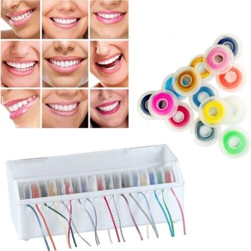 Dental Orthodontics Elastic Ultra Power Chains Rubber Spool Continuous Type Size Dentist Materials Random Color Oral Hygiene