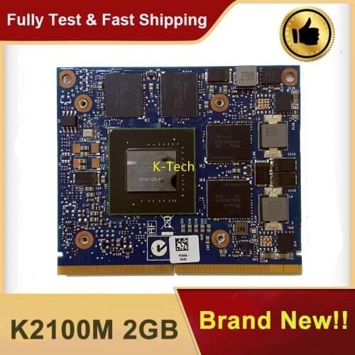 Brand New K2100 K2100M 2GB CN-0G4FN0 N15P-Q3-A1 GDDR5 Video Graphics Card GPU For Dell M4700 M4800 HP 8770W 8570W Fully Tested