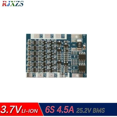 6S 4.5A 25.2V lipo lithium Polymer BMS/PCM/PCB battery protection circuit board for 6 Packs 18650 Li-ion Battery Cell