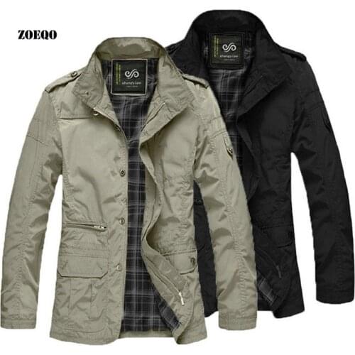 ZOEQO New spring Model Mans overcoat Casual Jackets Fashion Stand-collar Coat For Male With High Quality men jacket