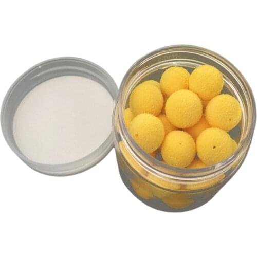 1 Box/15pcs Floating Ball Beads Feeder Smell Carp Fishing Bait Corn Flavor