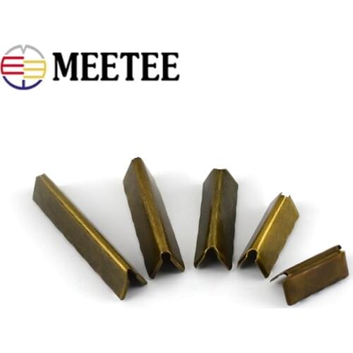 10/20pcs Bronze Metal Strap Clip Buckles Pants Belt Head Tail Stopper Wallet Leather Canvas Webbbing Cord End DIY Accessories