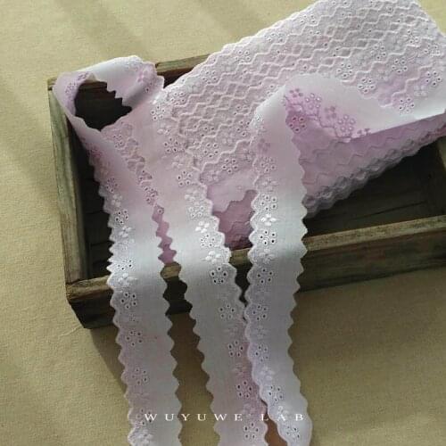 2M Purple Cotton Lace Ribbon Trims Sewing DIY Guipure Craft Dress Cloth Wedding Decor Accessories 3cm Wide Material High Quality