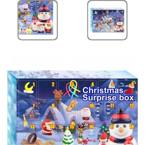 24Pcs/Set High Quality Multicolors PVC Christmas Toy Calendar Multicolors Christmas Advent Calendar Cute for Festival