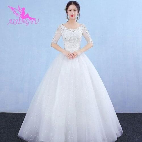 AIJINGYU dresses sweet party long simple wedding dress WK282