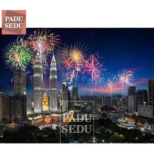 PADUSEDU Diamond Painting City Cross Stitch Diamond Mosaic Night View Landscape Rhinestones Art Bead Embroidery Kits Home Decor