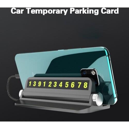 Car Temporary Parking Card Phone Number Card Telephone Magnet Car Flip Numbers Auto Accessorie Parking Car Accessories Interior