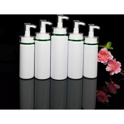 120ml/150ml/200ml white bottle with white pump and acrylic lid.lotion/essetial oil/moisturizer/facial water cosmetic bottle F174