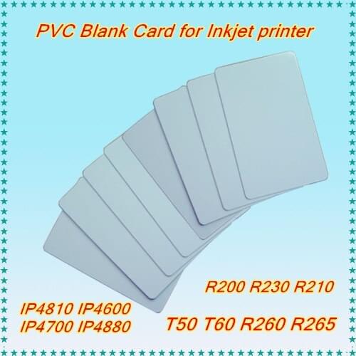 Inkjet Blank PVC Card White ID Card for Epson /Canon inkjet P50 T50 T60 P50 L800 R200 R230 R260 IP4810 IP4700 IP4930 Printer