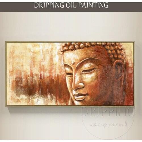 Artist Hand-painted Abstract Buddha Figure Acrylic Painting Buddha Head Picture Modern Fine Art Buddha Figure Acrylic Painting