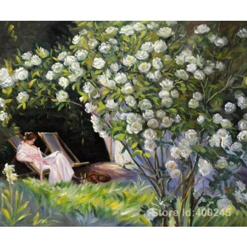 Oil paintings beach Rose Garden Peder Severin Kroyer artwork on canvas Handmade High quality
