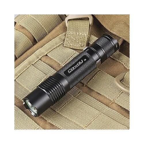 Convoy S8 Cree XM-L2 U2-1A AMC7135*3 2-Group 3/5-Mode EDC LED Flashlight