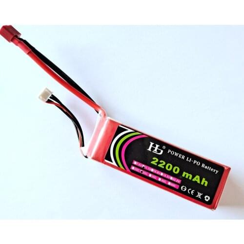 RC Plane Model Lithium Lipo Battery 2S 3S 4S 7.4V 11.1V 14.8V 1800 2200 1300 1000mah T JST XT60 Plug