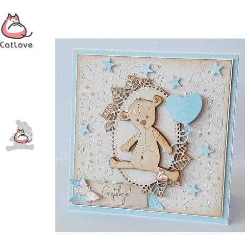 Catlove Teddy Bear Metal Cutting Dies Scrapbooking Mold Knife Stencil Die Cuts Card Making DIY Craft Embossing New Dies For 2020