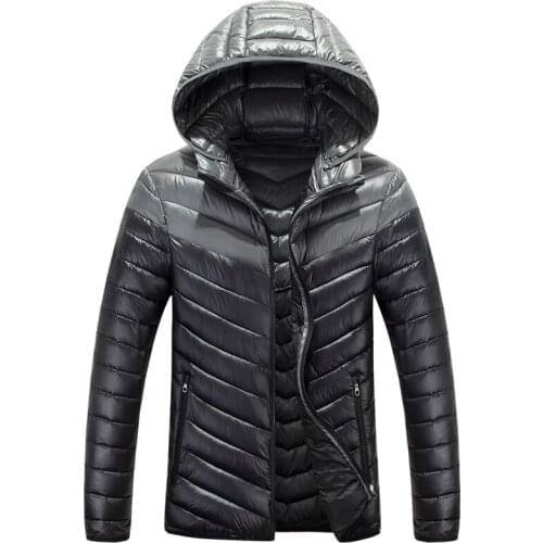 Autumn Winter Jacket Men Cotton Padded Warm Short jackets Coat Clothing Stand Collar Male Patchwork Parkas Outerwear AU-1701