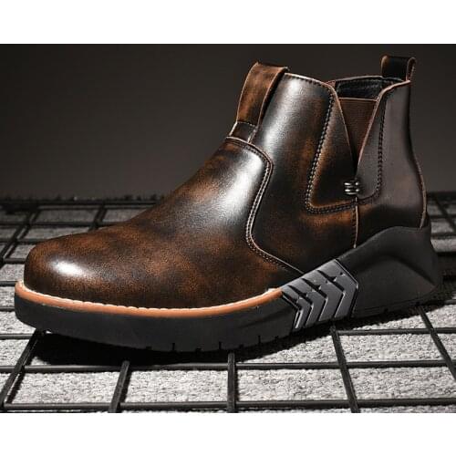 Leather shoes men 2019 winter new mens snow boots, leisure warm boots, old mens shoes, and mens shoes