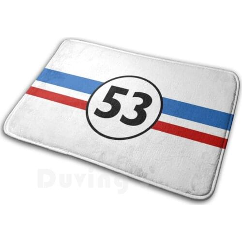 Herbie 53 Classic Racing Car 1963 Circle Logo #1 Soft Non-Slip Mat Rug Carpet Cushion Herbie Herbie 53 Herbie Race